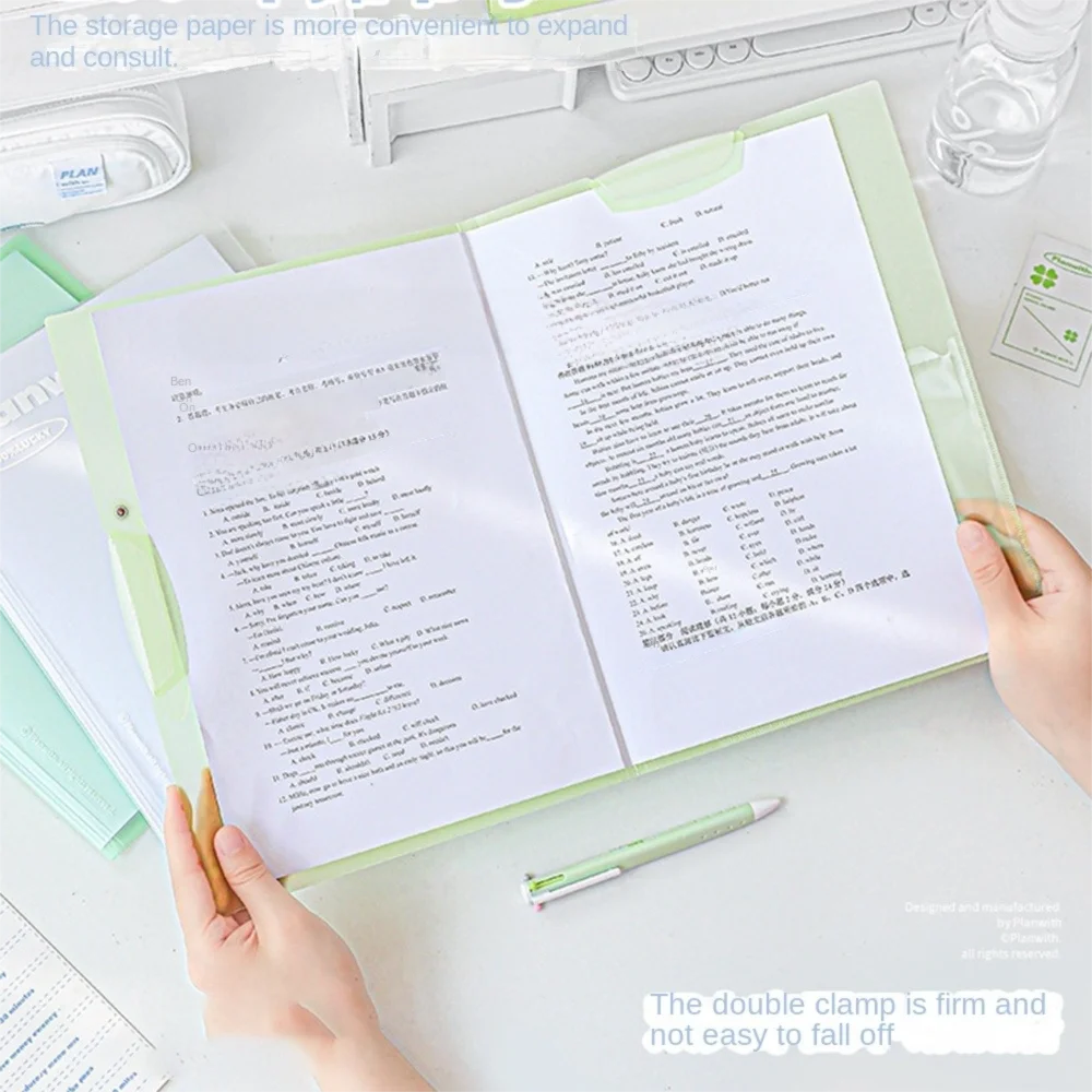 3pcs Gifta Transparent Rotating Folder Test Paper Folder Portable Student Folders A3 To A4 Test Paper Storage Book