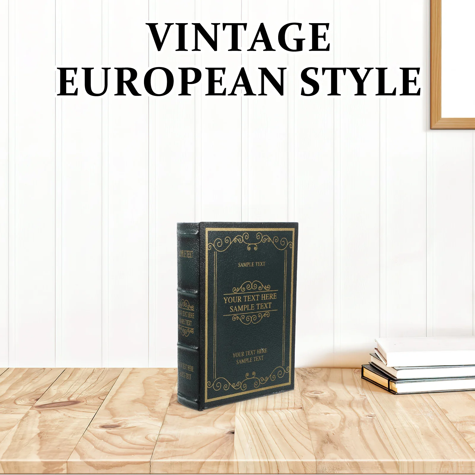 

Vintage Faux Book Decorative Simulation Book Ornament for Living Room Study Hotel Photo Prop Decor