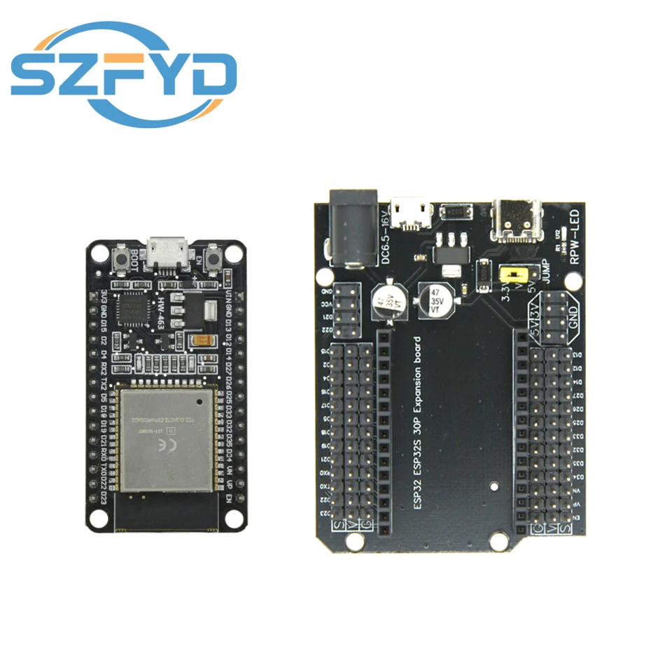 For ESP32 Development Board CH340C WiFi+Bluetooth Dual Core Ultra-Low Power ESP-32 Wireless Module Expansion Board