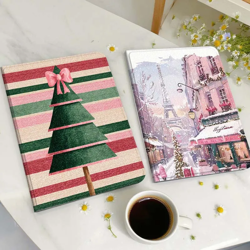 

Cartoon Bow Tree Stripe Gift Tablet Case For Huawei Honor MatePad MediaPad Air 5 6 7 11 V6 V7 V8 V9 X9 X8 T10 T10s C5e T5