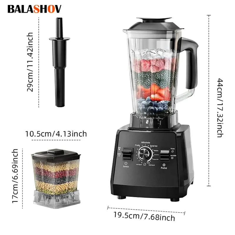 220 فولت الثقيلة خلاط تجاري عصارة خلاط فواكه المهنية عالية الطاقة منتج أغذية الجليد العصائر BPA الحرة 2L جرة