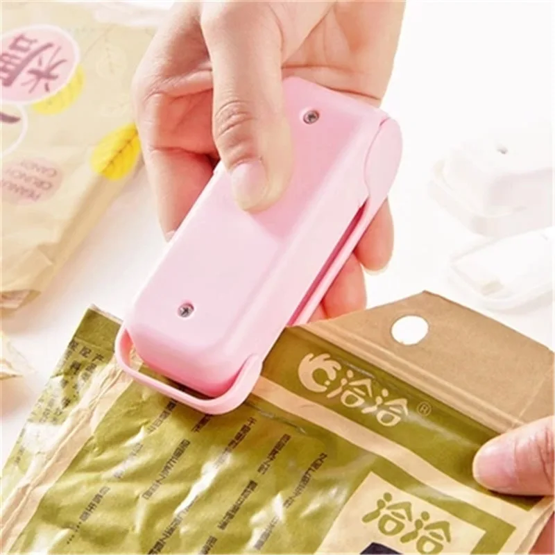 Mini Bag Sealer Food Package Sealing Bags Tool Thermal Plastic Bag Closure Smart Gadget Kitchen Portable Heat Sealer Packing