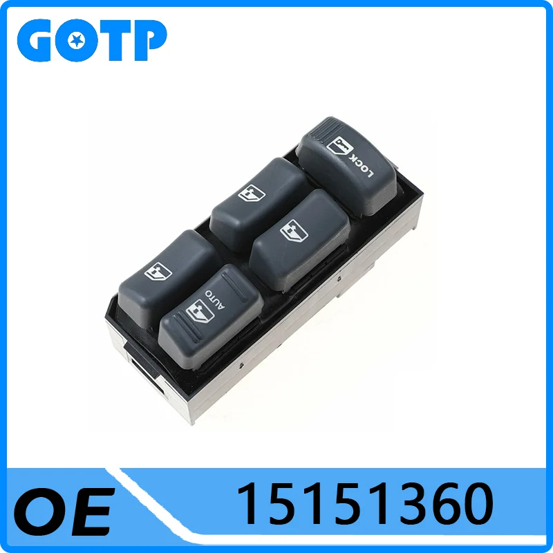 

GOTP Main Driver Power Window Lift Control Switch Button #15151360 For Chevrolet Blazer S10 Silverado C41 GMC Jimmy Sonoma Yukon