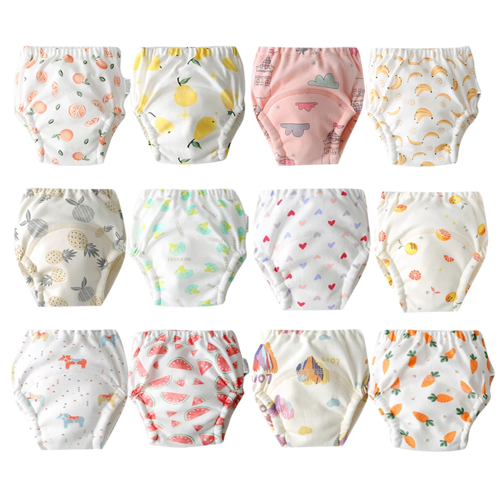 12pcs Overnight Potty Training Pants - Extra Absorbent and Waterproof for Toddlers, Reusable Training Underwear for Boys & Girls