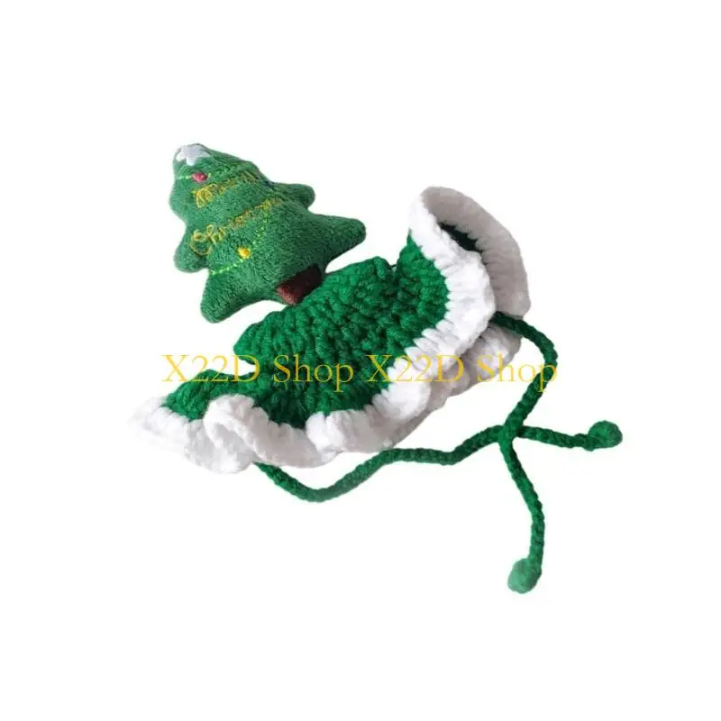 X22D Christmas Santa Hat Adjustable Dog Costume Hat Pet Cosplay Party Stage Props
