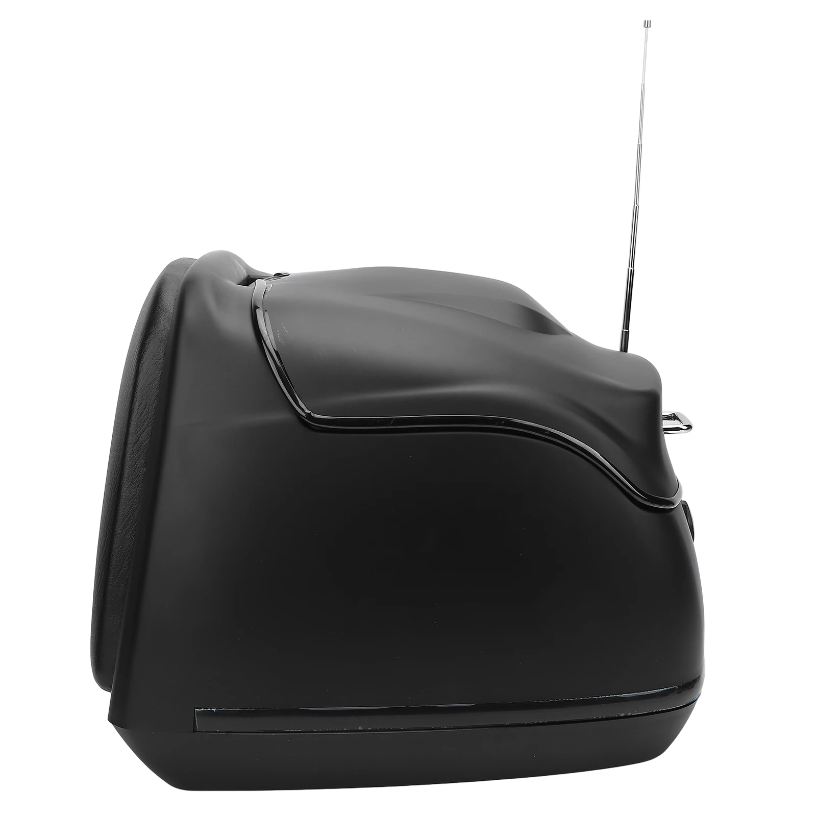 38L Retro Motorcycle Top Case Water Resistant Large Capacity Trunk Box Black for Scooter Electric Bike Motorbike OEM Replacement
