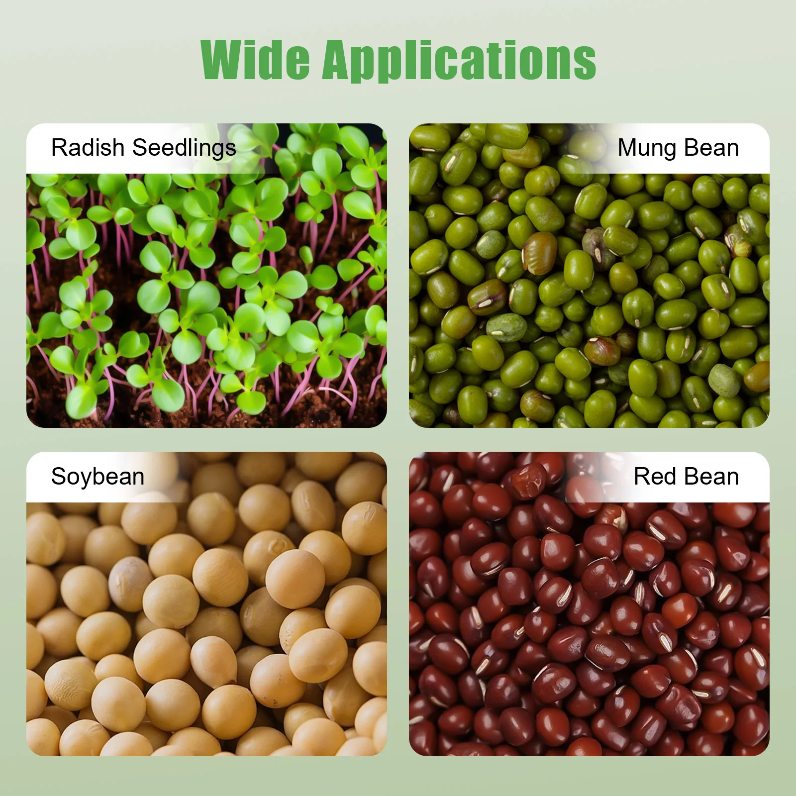 New Intelligent Bean Sprout Machine Vegetable Seeds Growth Bucket 2-Layer Large Capacity Constant Temperature Cultivation Basin