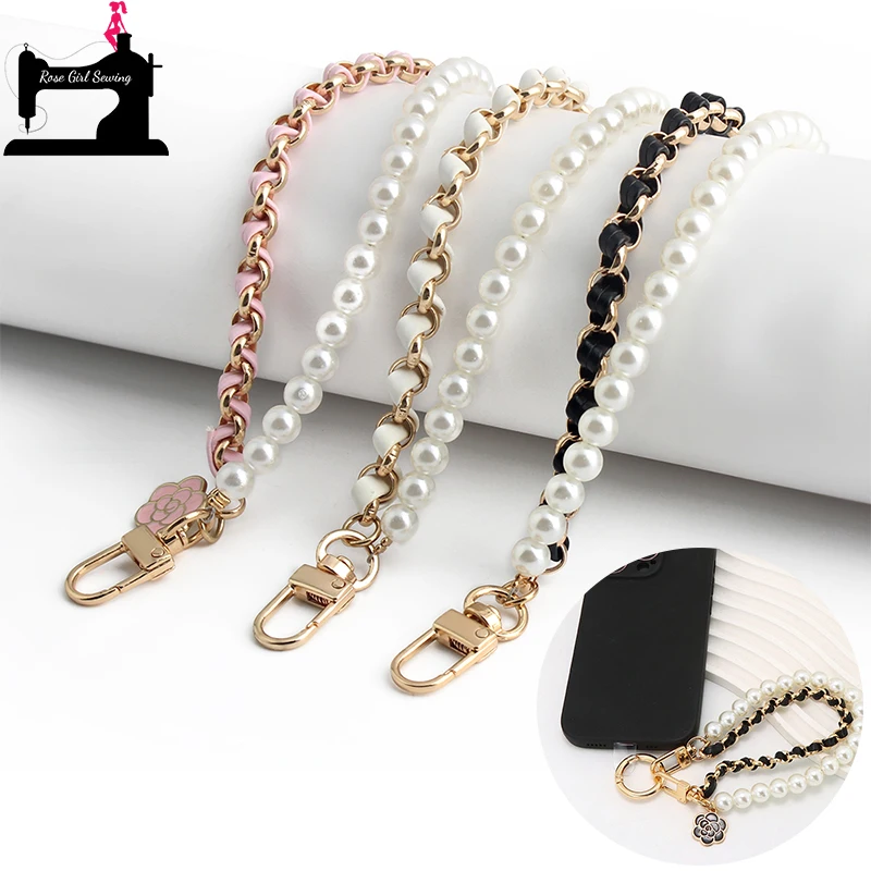 

2/5/10PCS Length:26.5cm Pearl Bag Short Strap Extension Chain For Mobile Phone Charm Lanyard Chain Pendant Key Belt Accessories