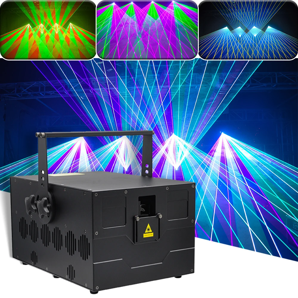 Animação profissional RGB Laser Light, Show Effect Projetor, Natal, DJ, Disco, Clube, Bar, Festa, Bola, DMX, ILDA, 40K, 30W, Novo