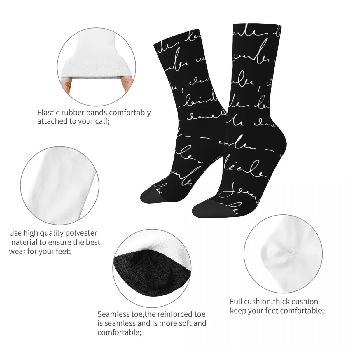 Happy Funny Male Men Socks Harajuku Fashion Letters Sock Sport Women's Socks Spring Summer Autumn Winter