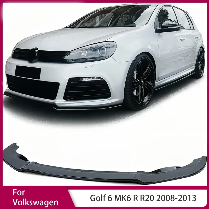 

Front Bumper Splitter Lip Diffuser for Volkswagen Golf 6 MK6 R R20 2008-2013 Body Kit Spoiler Guard Tuning Front Lip Surround