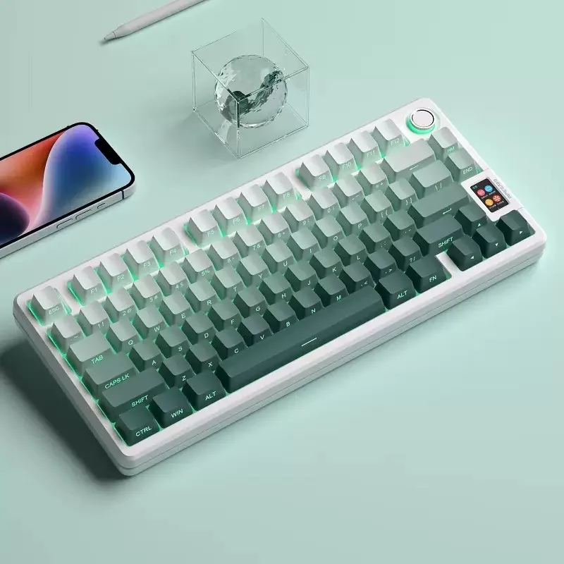 135+ Keys Gradient Cyan Keycaps Double Shot PBT Keycap Side Print RGB Backlit Keycap Cherry Profile for MX Switches Keyboards