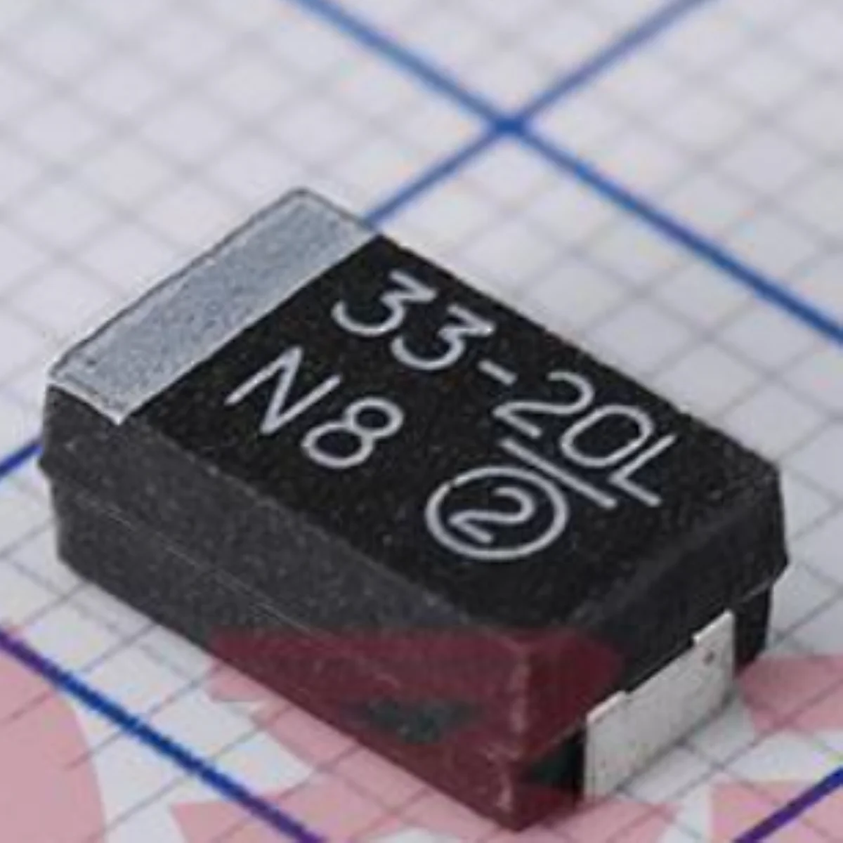 2917 CASE-D 7343 31mm Marking 33-20L Original Black Tantalum Capacitor 20V ±10% 33uF 700mΩ Ohm CAP TANT 33µF 293D336X9020D2TE3