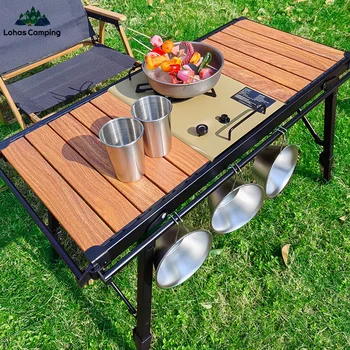 Lohascamping 접이식 IGT 테이블, 경량 배낭 롤 테이블, 다기능 조절 가능 다리 책상, 데스크탑 버너, 바베큐 테이블,접이식테이블,캠핑테이블,화로대테이블,백패킹테이블 ,경량캠핑테이블,igt버너, 캠핑롤테이블,캠핑키친테이블,접이식캠핑테이블,igt가변다리 ,캠핑버너테이블,멀티펑션,igt메쉬트레이,바베큐테이블 ,캠핑igt테이블 ,테이블버너,bbq테이블