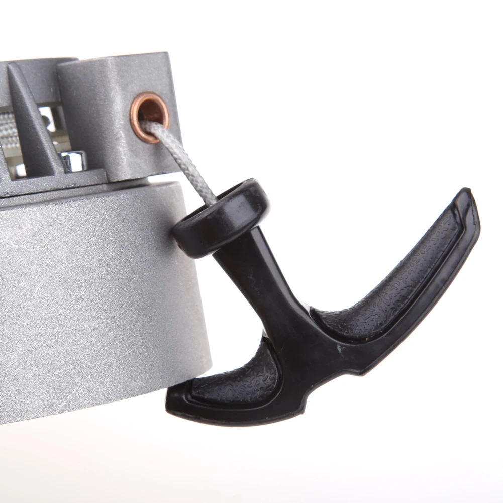 Alumínio Mini Pocket Motocicleta Peças, Mower Motores Metal Hand Igniter Starter, Pequeno para bicicletas, ATVs, Quad, 49cc