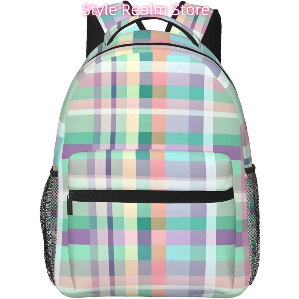 

Colorful Stripes Texture Lightweight Laptop Backpack Lightweight Multipurpose Travel Casual Daypack Unisex College Backapcks for