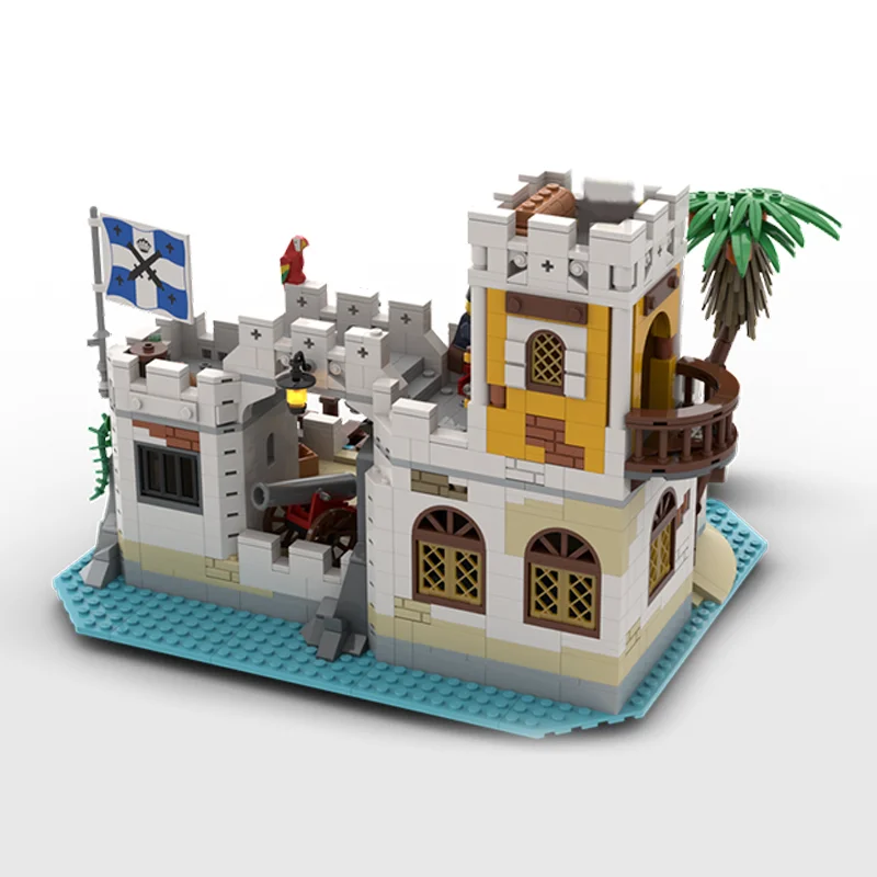 1129pcs MOC Lagoon Lockup Remake Pirates Model Building Blocks Room Decor, Home Decor, Home Decoration Room Decor Gift For Boys