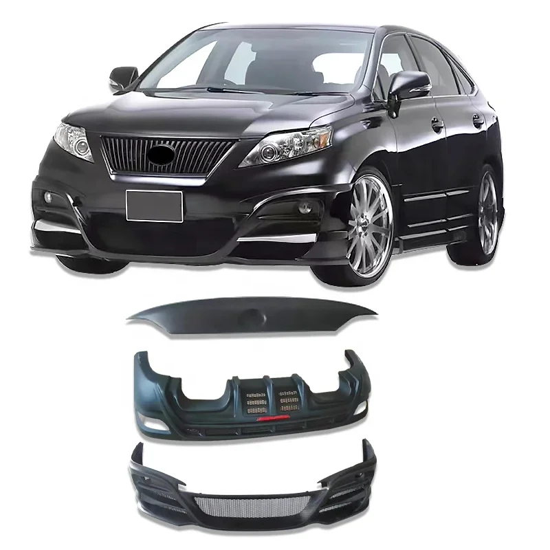 

Wald Style Car Bodykit for Lexus RX270 RX350 RX450H Front Rear Diffuser Lip with Brake Light Rear Spoiler Car Exterior Parts