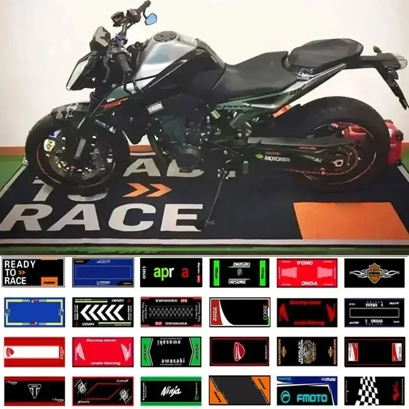 Polyester Display Carpet Motorcycle Parking Anti-slip Mat Yamaha R1 Carpet for Honda Kawasaki BMW Anti-slip Floor Decoration Rug