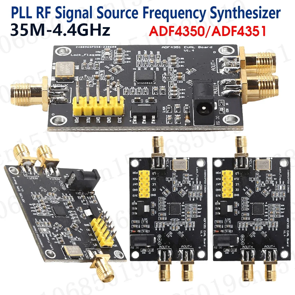 35M-4.4G ADF4350 ADF4351 PLL RF Signal Source generator TYPE-C USB Development Board sine wave for Ham Radio Amplifier