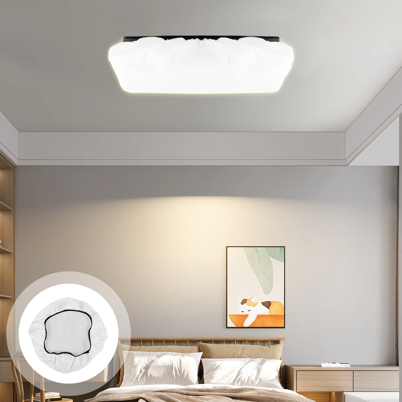 

Мягкий светильник, абажур, антибликовый тканевый чехол для детской спальни, потолочный светильник, диффузор для защиты глаз