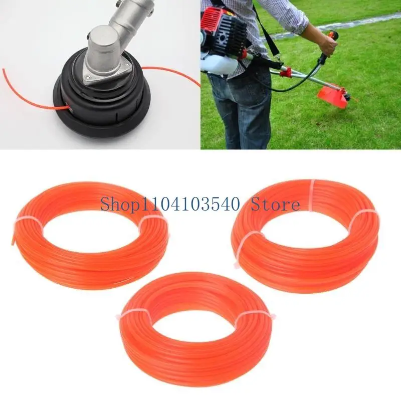 02DC 2/2.4/3mm x 15M Nylon Trimmer Line Brush Strimmers Rope Lawn Mower Wire
