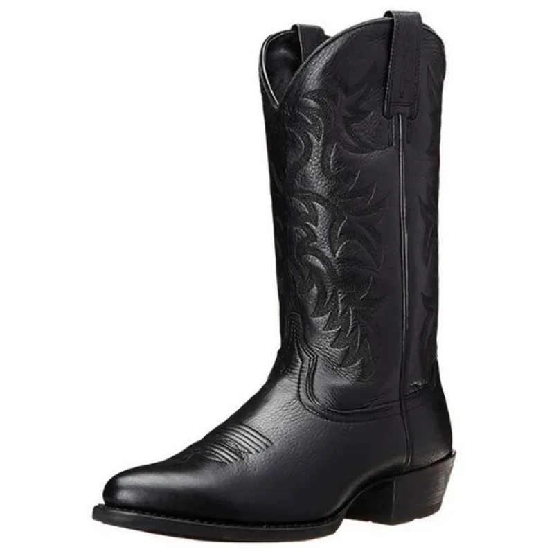 Botas a media pantorrilla para hombre y mujer, botas de vaquero del oeste Retro hechas a mano, mocasines informales de ocio, zapatillas de deporte, Zapatos de montar, unisex