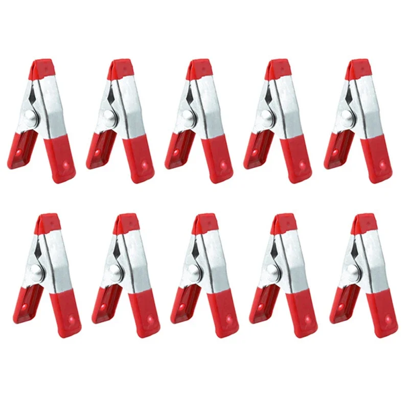 

10PCS 2 Inch Metal Spring Clamp Clip Grip For Woodworking Craft Accessories Polish Metal Plastics Clamp Documents Photos