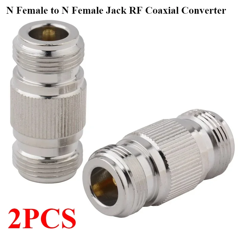 

2PCS N Female to N Female Jack RF Coaxial Converter Straight Adapter Barrel Connector Dual Female Connector Plug New