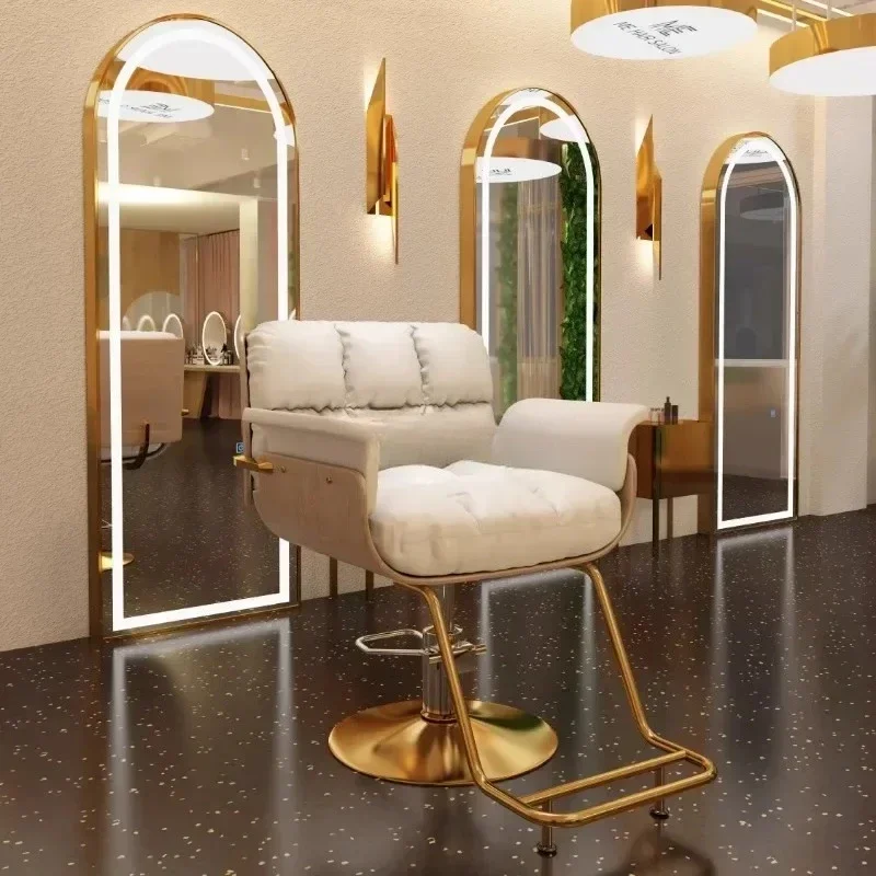 كرسي شامبو كرسي حلاق تصفيف الشعر عالي قابل للتعديل وشم كرسي حلاق تصفيف فاخر سيلا باربيريا أثاث تجميل