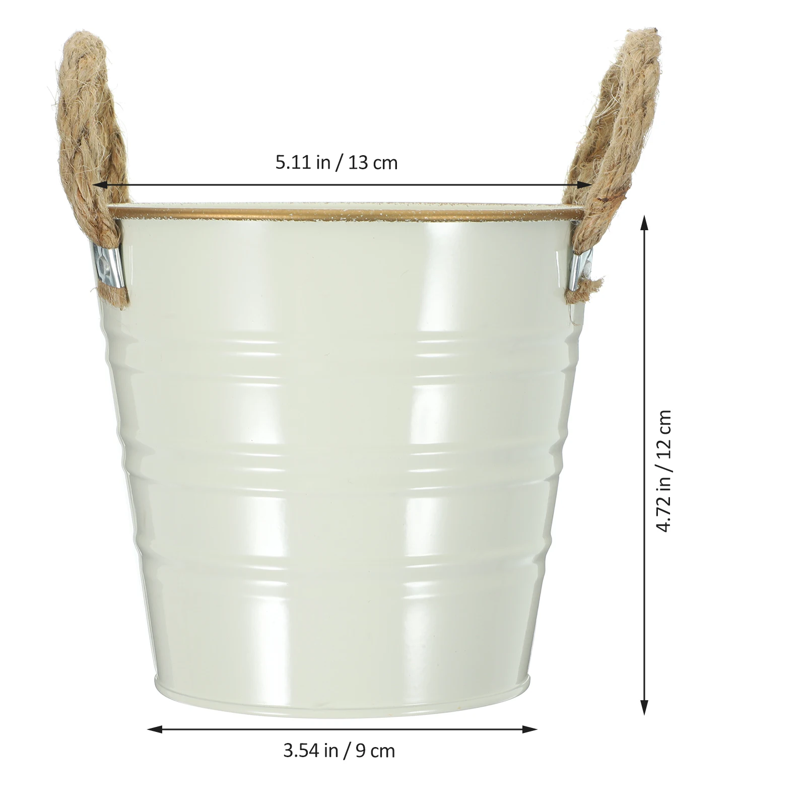 

1pc Retro Metal Flower Pot Vintage Iron Plant Holder Decorative Flowerpot For Home Garden Desktop Decoration Iron Bucket Vase