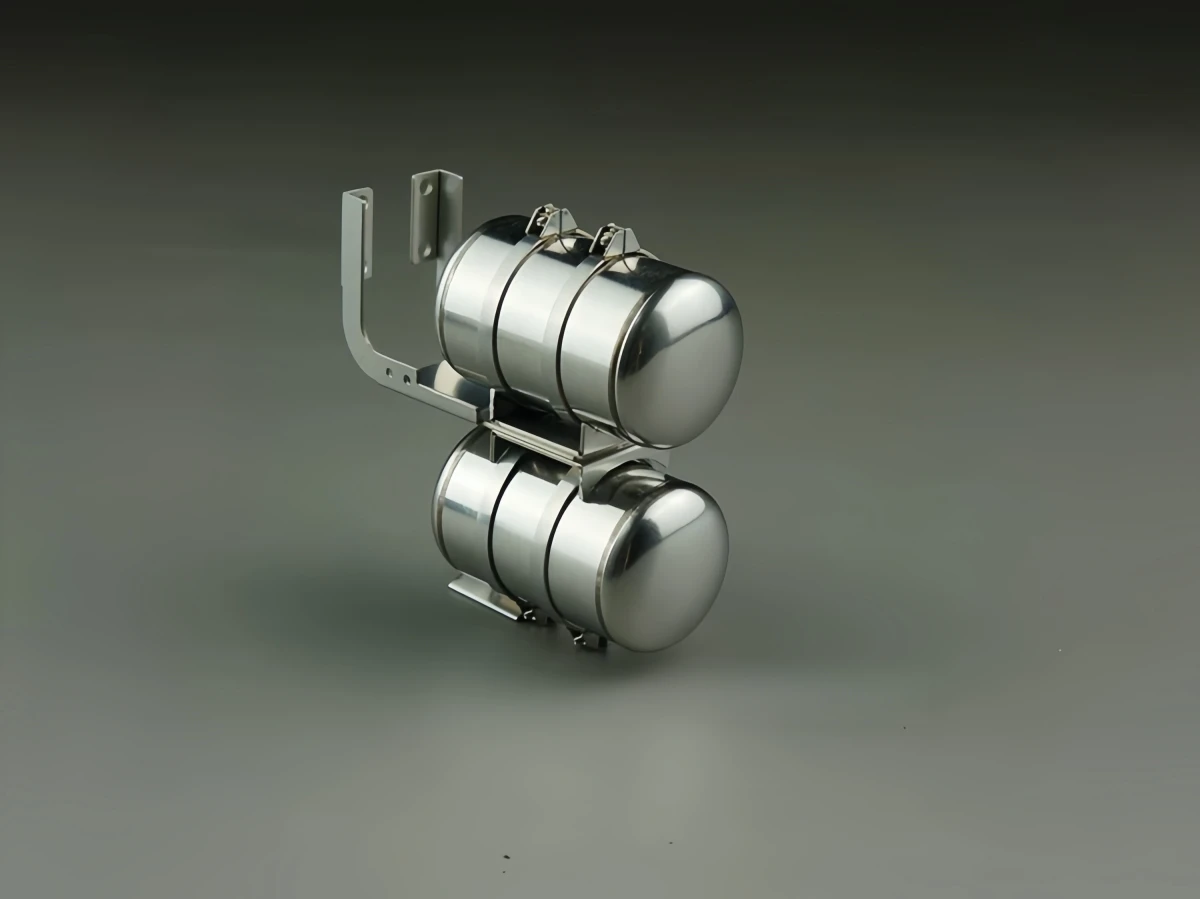 Scaleclub Metal Double Air Tank for Tamiya 1/14 Tractor/Dump Truck
