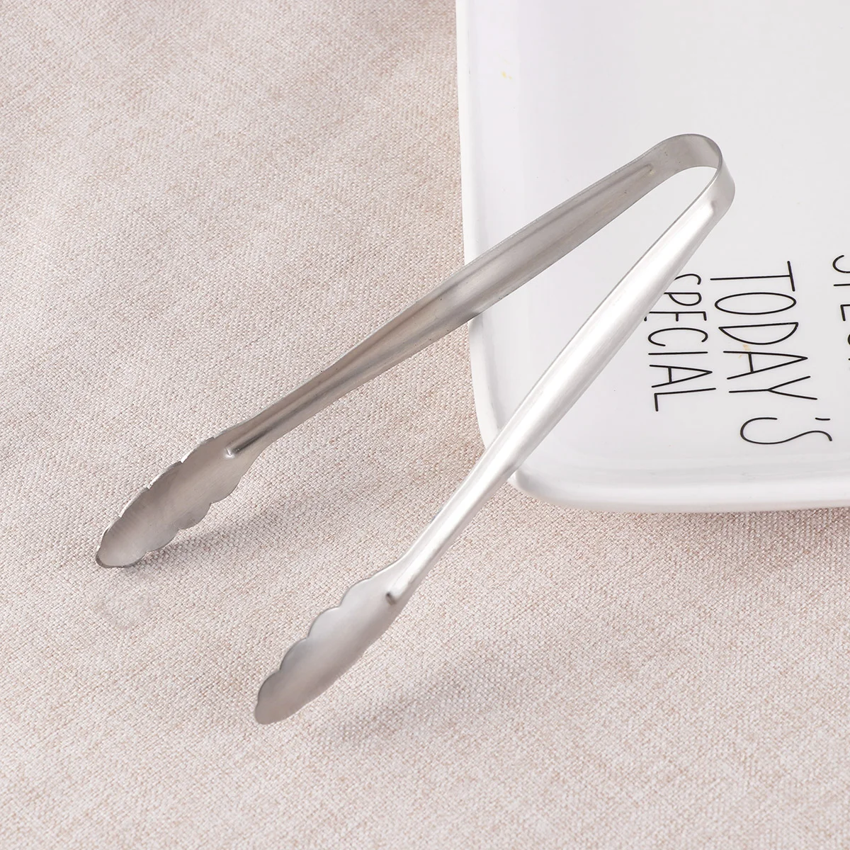 4 Pcs Mini Pliers Food Clip Scissors Stainless Steel Tongs Bread Ice Cube Serving