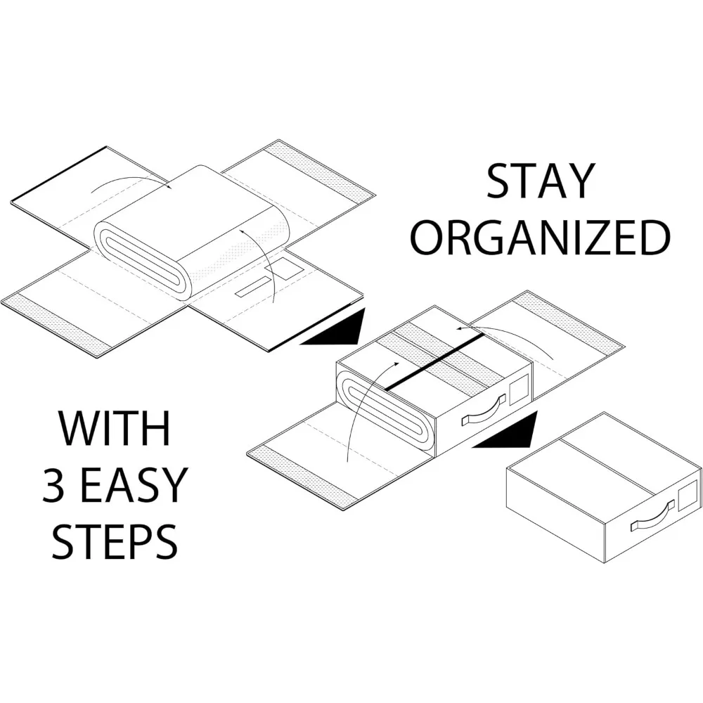 6-Pack Foldable Linen Organizers with Window and Labels, Premium Bed Sheet Storage Solutions for Efficient Closet Space