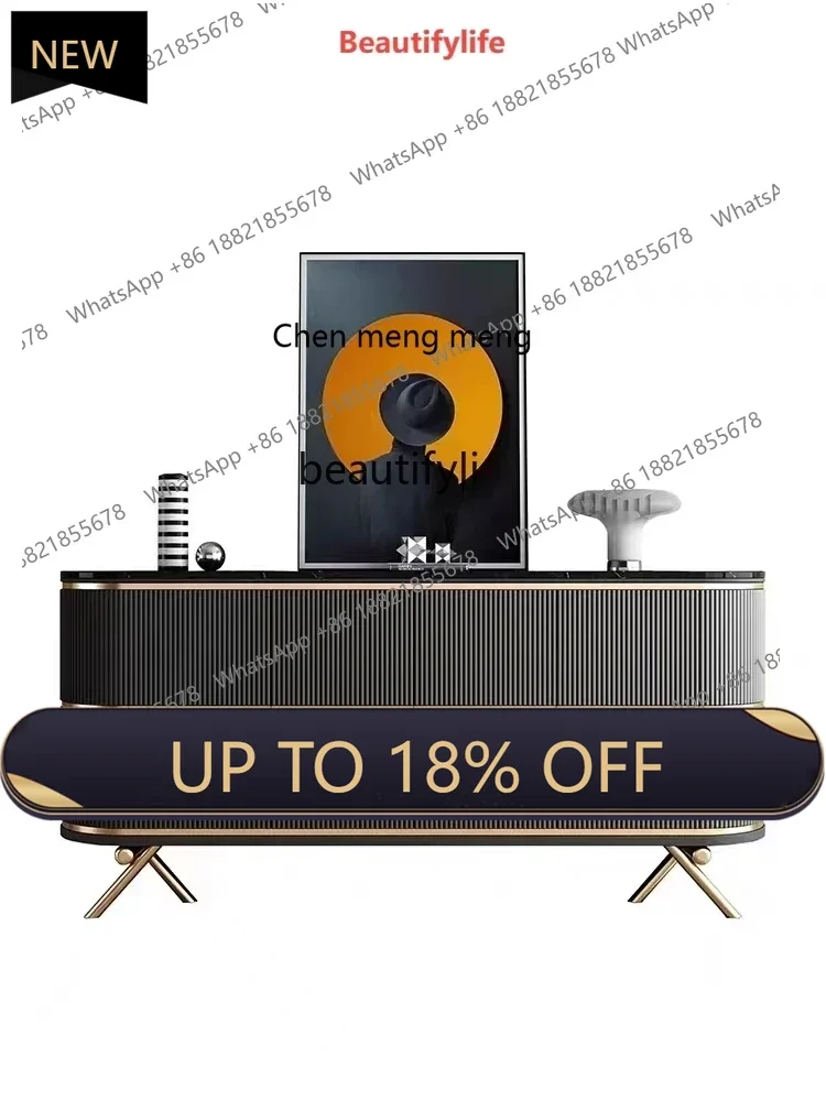 

P178 Minimalist Dining Side Stone Plate Shoe Cabinet Light Luxury Modern Simple Stainless Steel Decorative Storage Entrance Cab