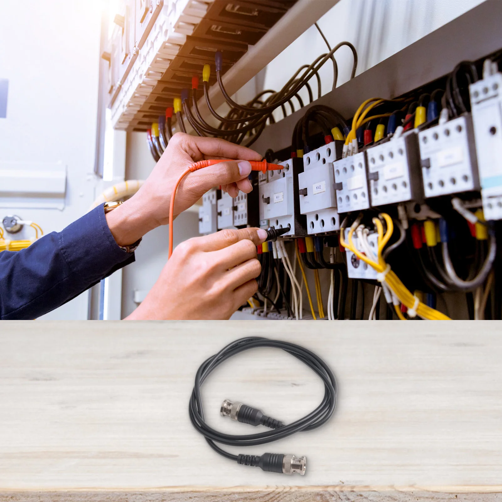

For Laboratory Use BNC Q9 Male To Male Cable BNC Test Cable 3.3ft Length 500Vpck Voltage For Testing Equipment