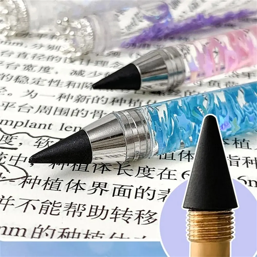 No Ink Unlimited Writing Pencil Art Sketch Technology Wind Flow Sand Pen Replacement Nibs Black Eternal Pen Painting Supplies