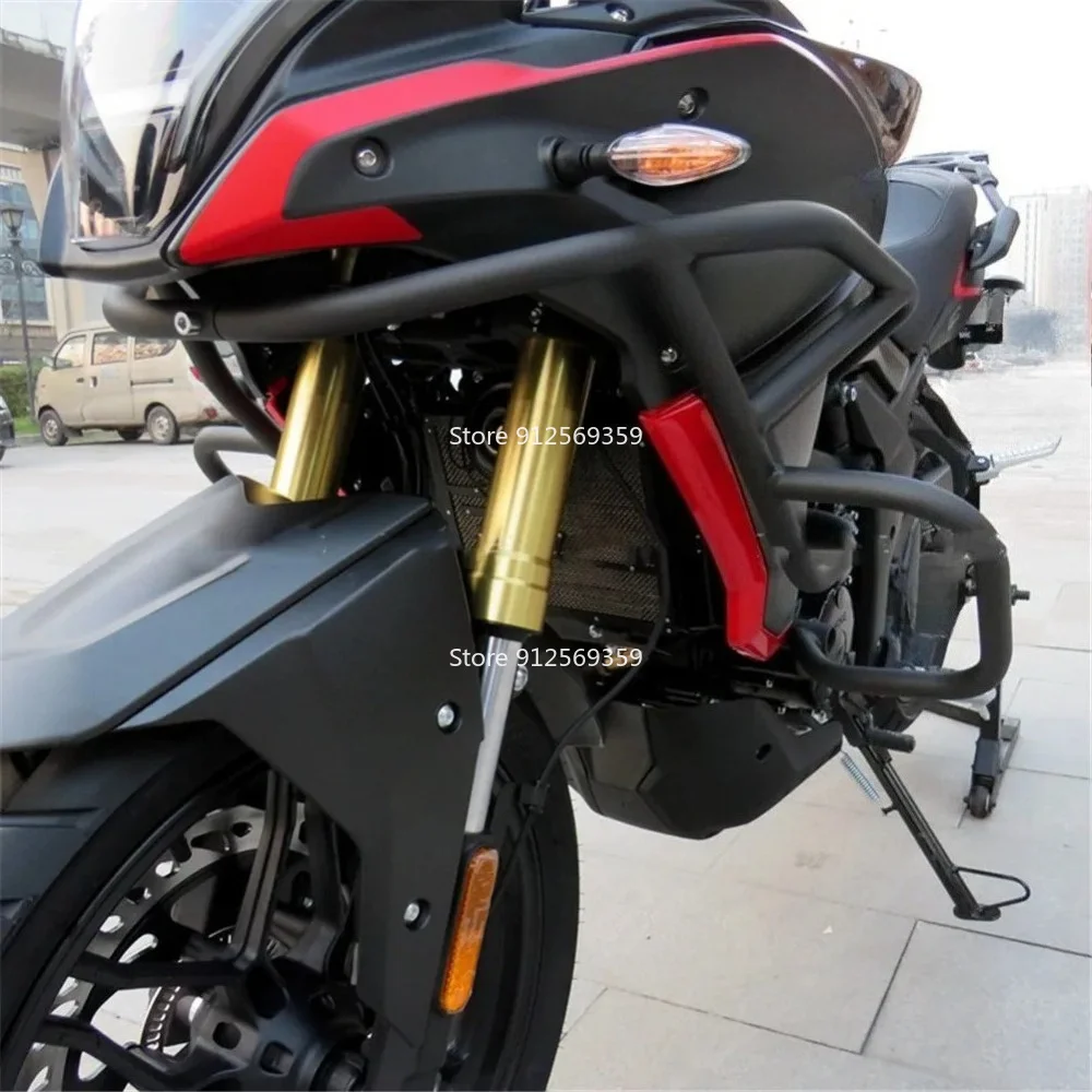 Crashbars Motorcycle Crash Protection for Loncin Voge 300ds LX300-6L/P Black SIlver Customized Engine Bumper Voge300