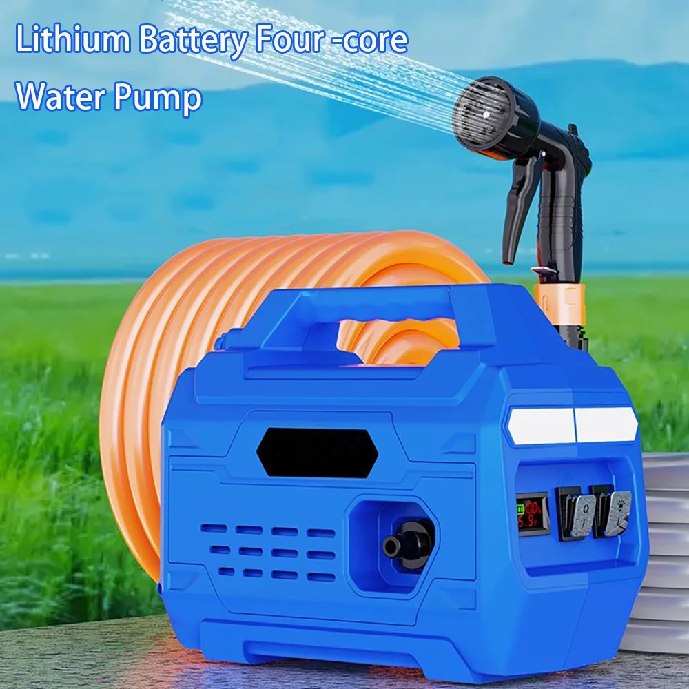 24V Rechargeable Pump For Vegetable Garden Irrigation Agricultural Automatic Water Suction Pump With LED Light Pump