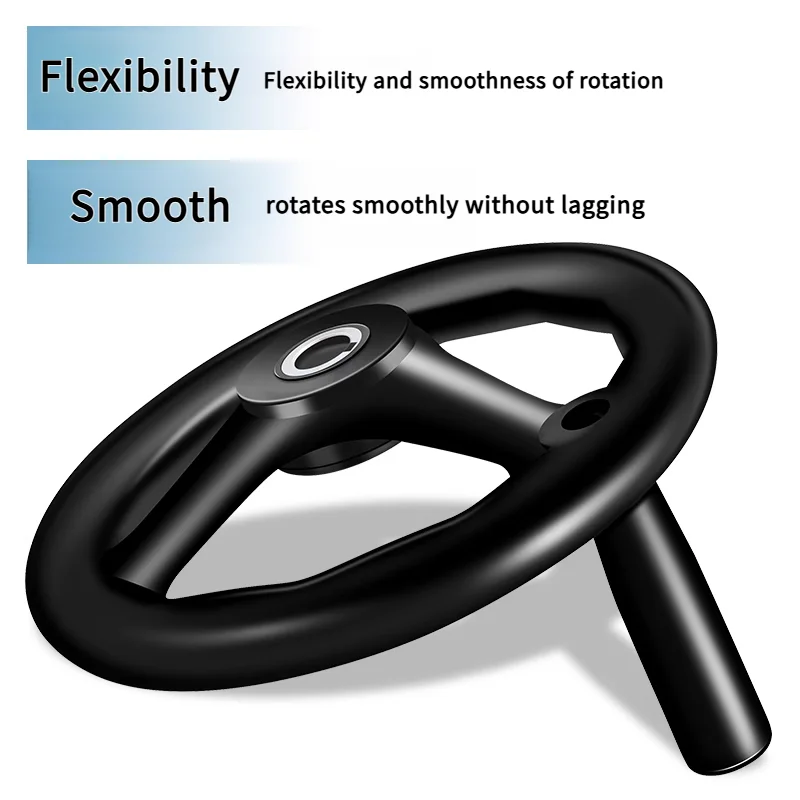 Grinding Machine Accessories 4/5 Groove Round Rotating Rubber Wood Handwheel Machine Tool Handle 100/160/200/250mm