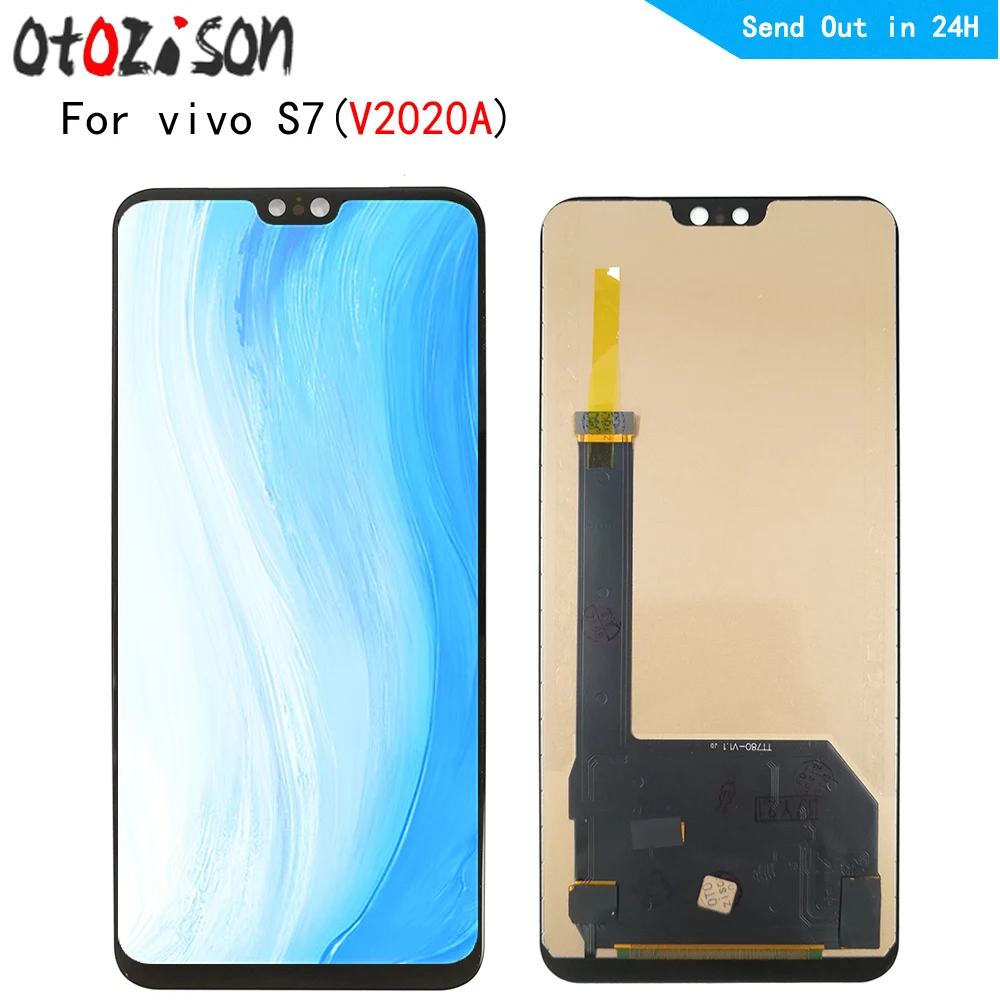 

6.44" AMOLED LCDs For vivo S7 V2020A LCD Display Touch panel Screen sensor Digitizer module With Frame Assembly