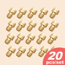 20pcs Copper M4 Main Jet 4mm Carburetor Jets for GY6 50cc 139QMB Scooter Motorcycle Mikuni Keihin Carburetor CVK PZ19 Round Head