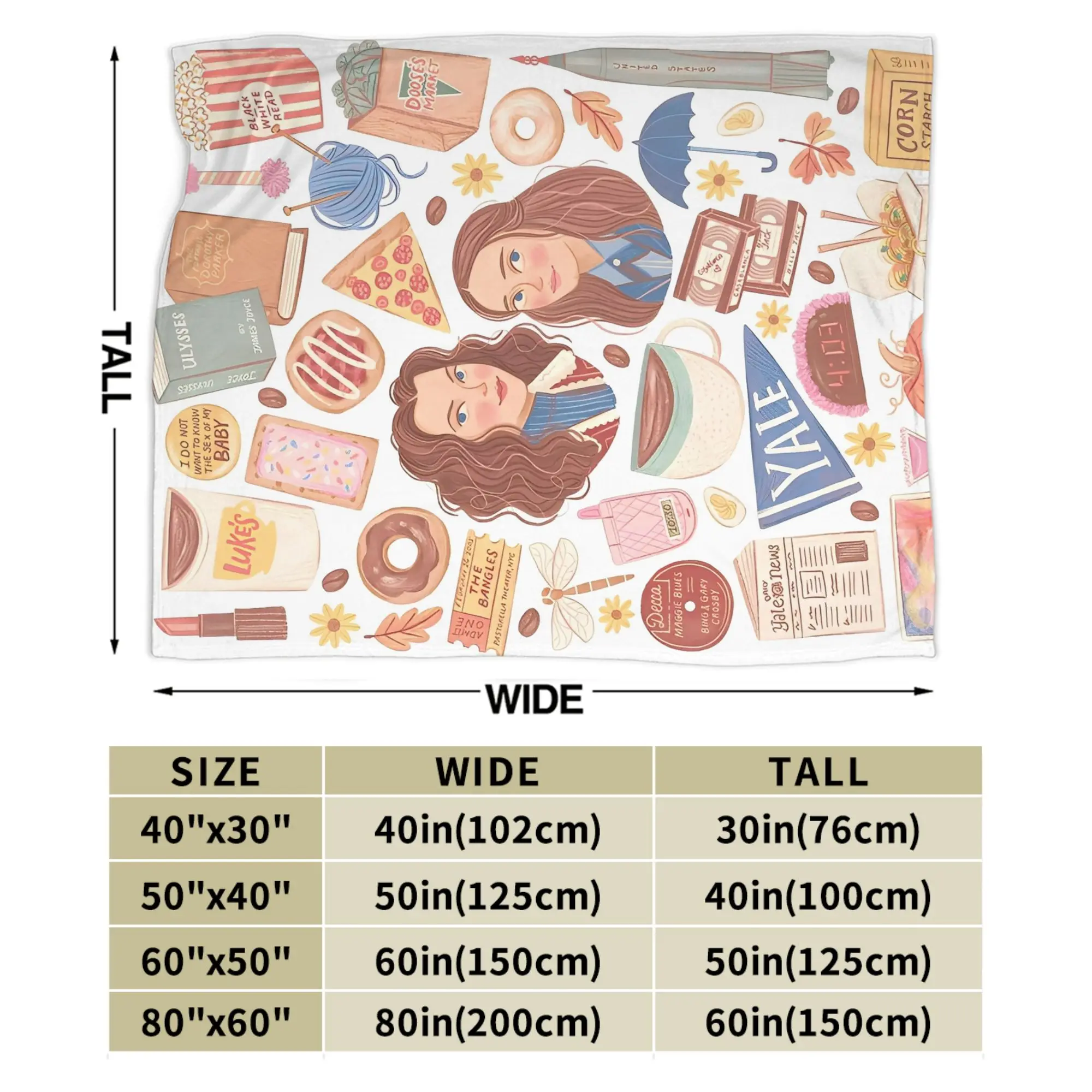 جيلمور بنات لورلياي روري بطانية محبوكة الفانيلا المسلسلات التلفزيونية لينة رمي البطانيات للطائرة السفر لحاف تنفس #6