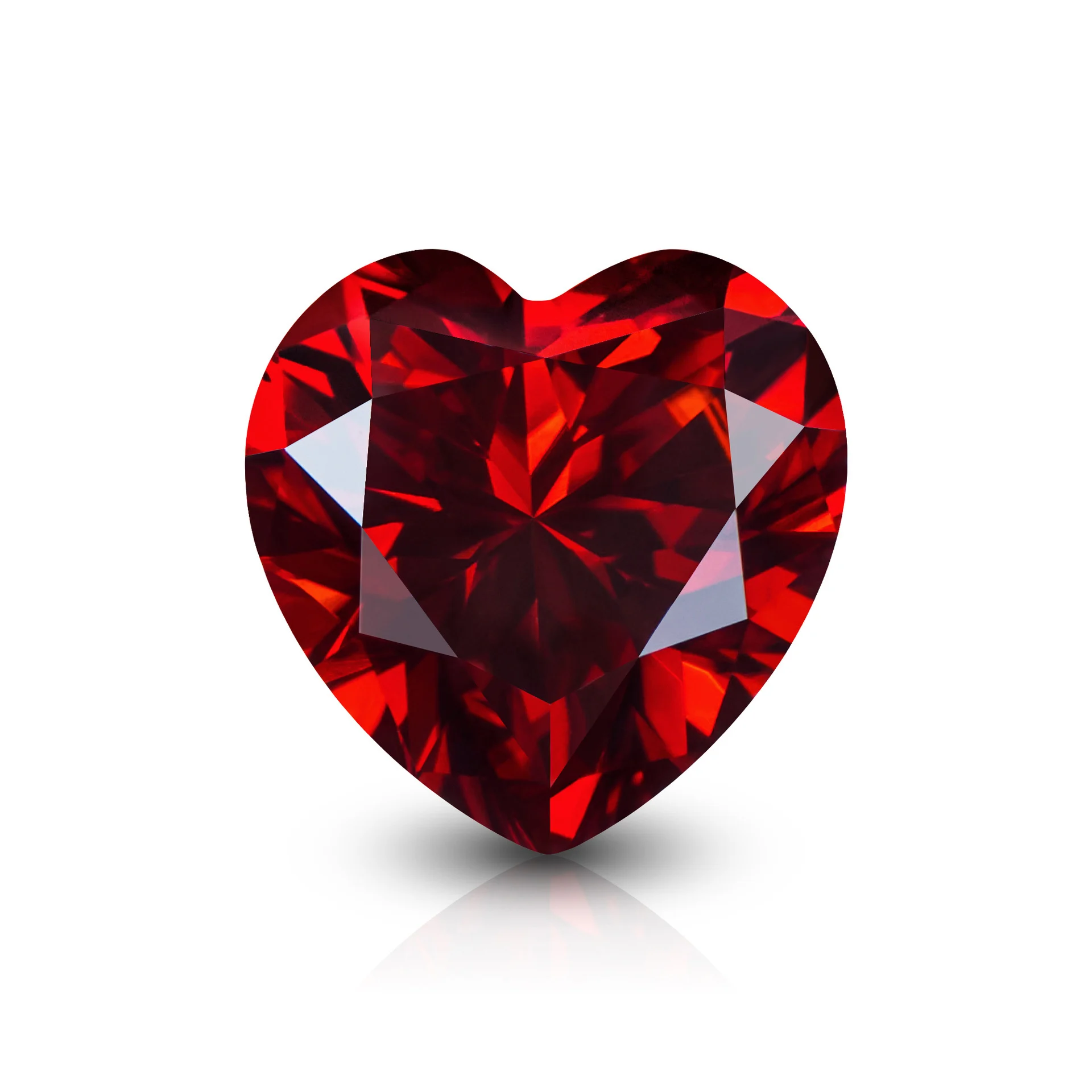 Red plating color heart Cut 0.5-5Carat Moissanite Loose stone gemstone DIY beads With GRA certificate matching engraved code