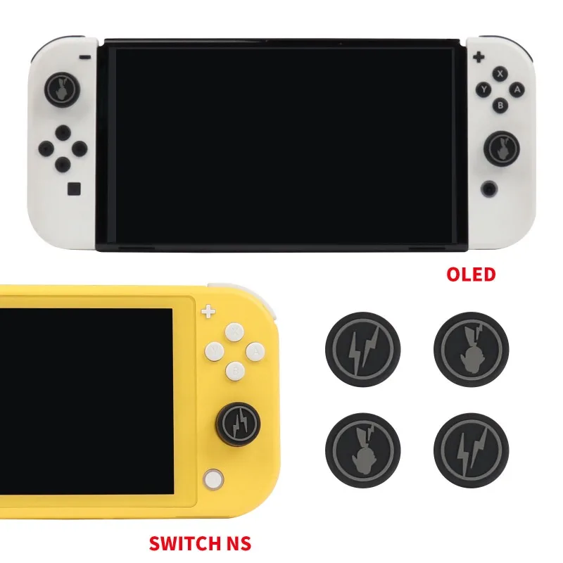 4 pçs/lote gato pata analógico vara tampas de aperto para nintendo switch/lite/oled joystick controlador gamepad caixa de polegar para interruptor