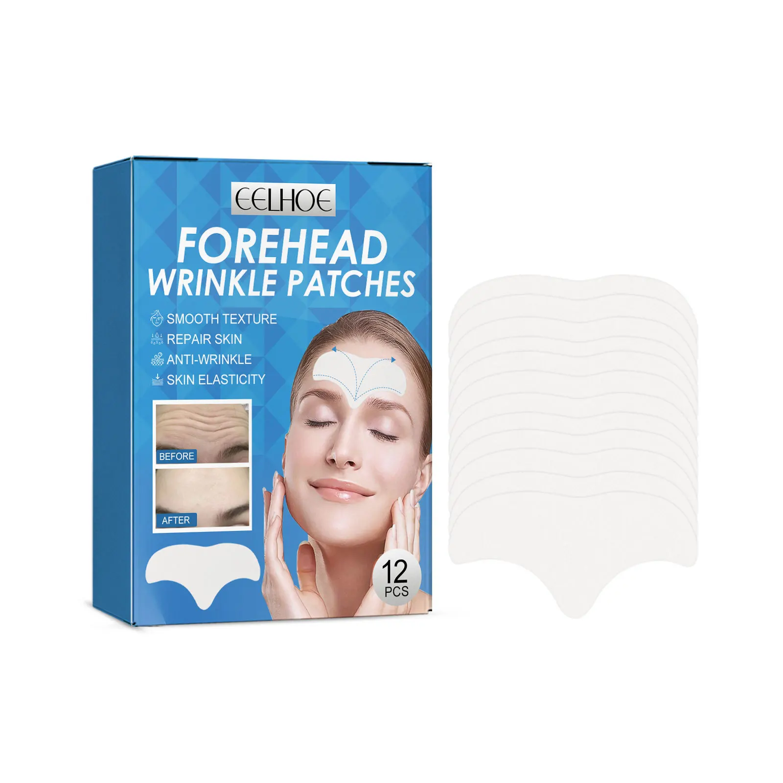 Anti Wrinkle Forehead Patch Lifting Anti Aging Fade Fine Lines Frown Treatment Firming Tighten Forehead Line Removal Gel Patch