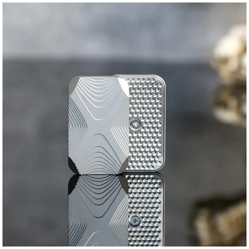 EDC Metal Slider Stress Relief Toy Antistresse Stainless Steel Unlimited Positions Magnetic Push Card Fidget Spinner Push Plate