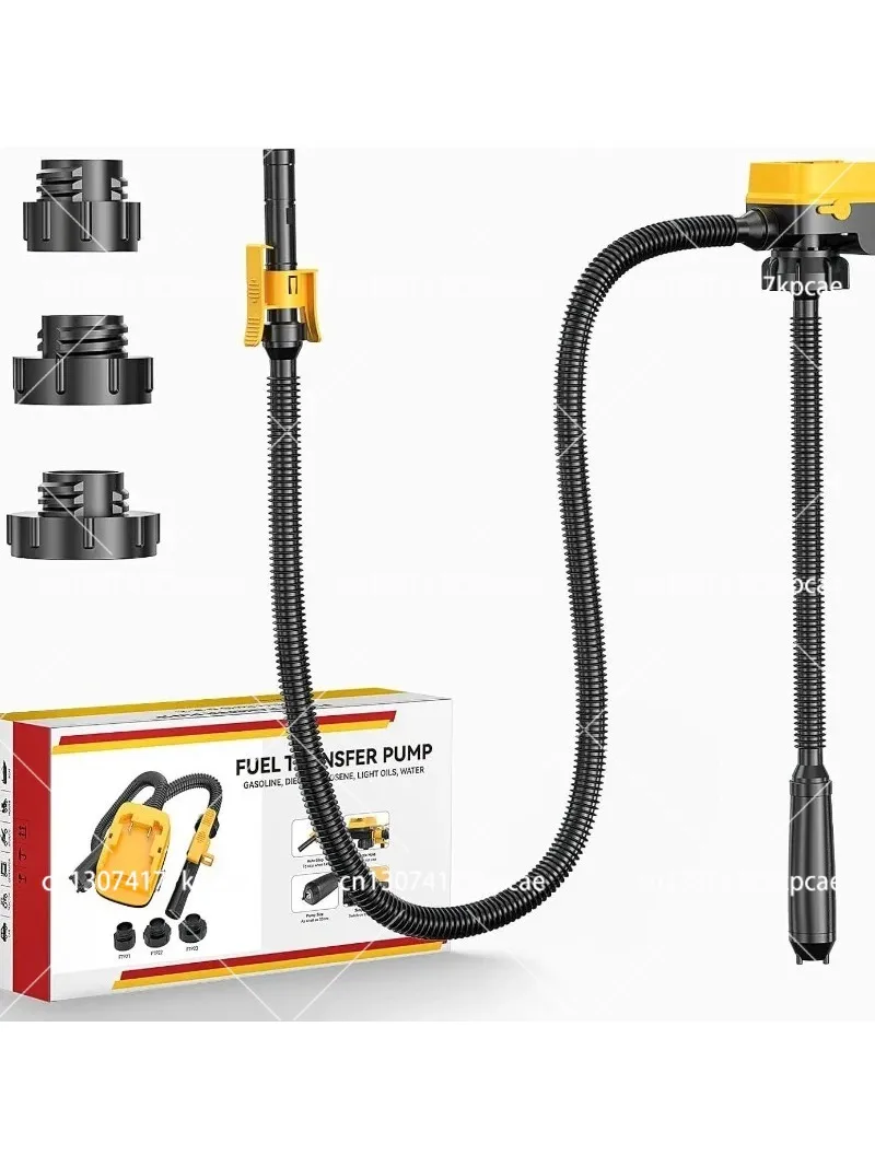 Portable Fuel Pump 3.2 GPM, Compatible with 20V 18V Power Tool Batteries, High Flow Handheld Transfer Pump