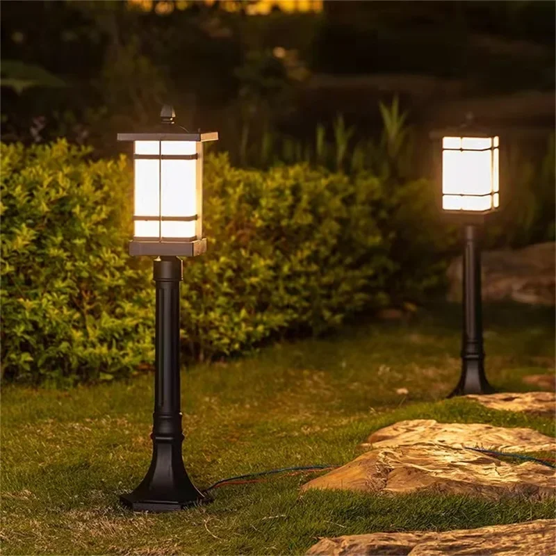 ELARA Klassieke buitengazonlamp Licht LED Waterdicht elektrisch huis voor Villa Path Garden