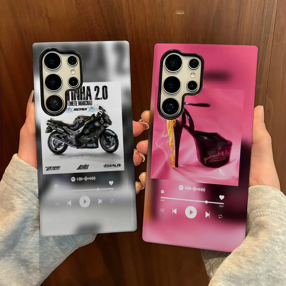 

E-Emilia Phone Case For Samsung S25 Film Shell Luxury GalaxyS24Ultra 23plus S22 21 A56 36 26 16 Double Layer Cover